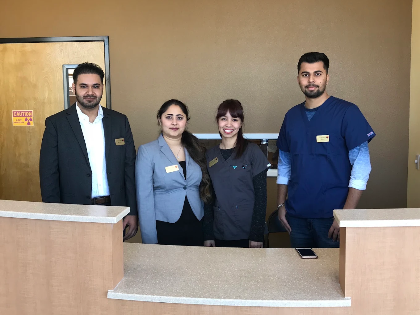 Stonelake Animal Hospital team at the front desk